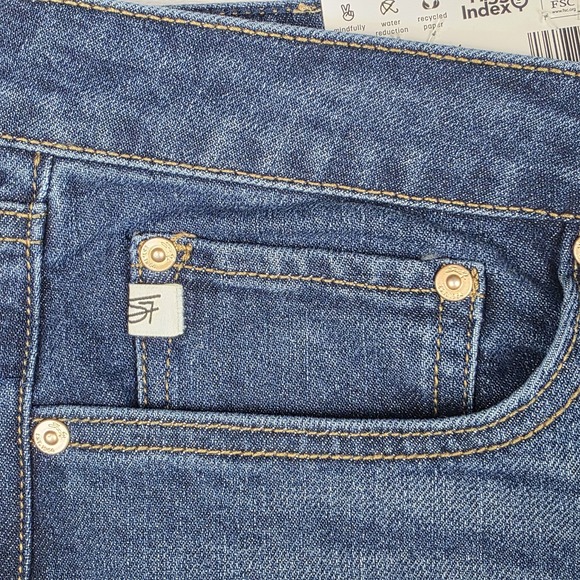 Seven7 Jeans Womens Size 14 90's Straight Jean In Divine Blue Denim Pants New - Picture 7 of 14